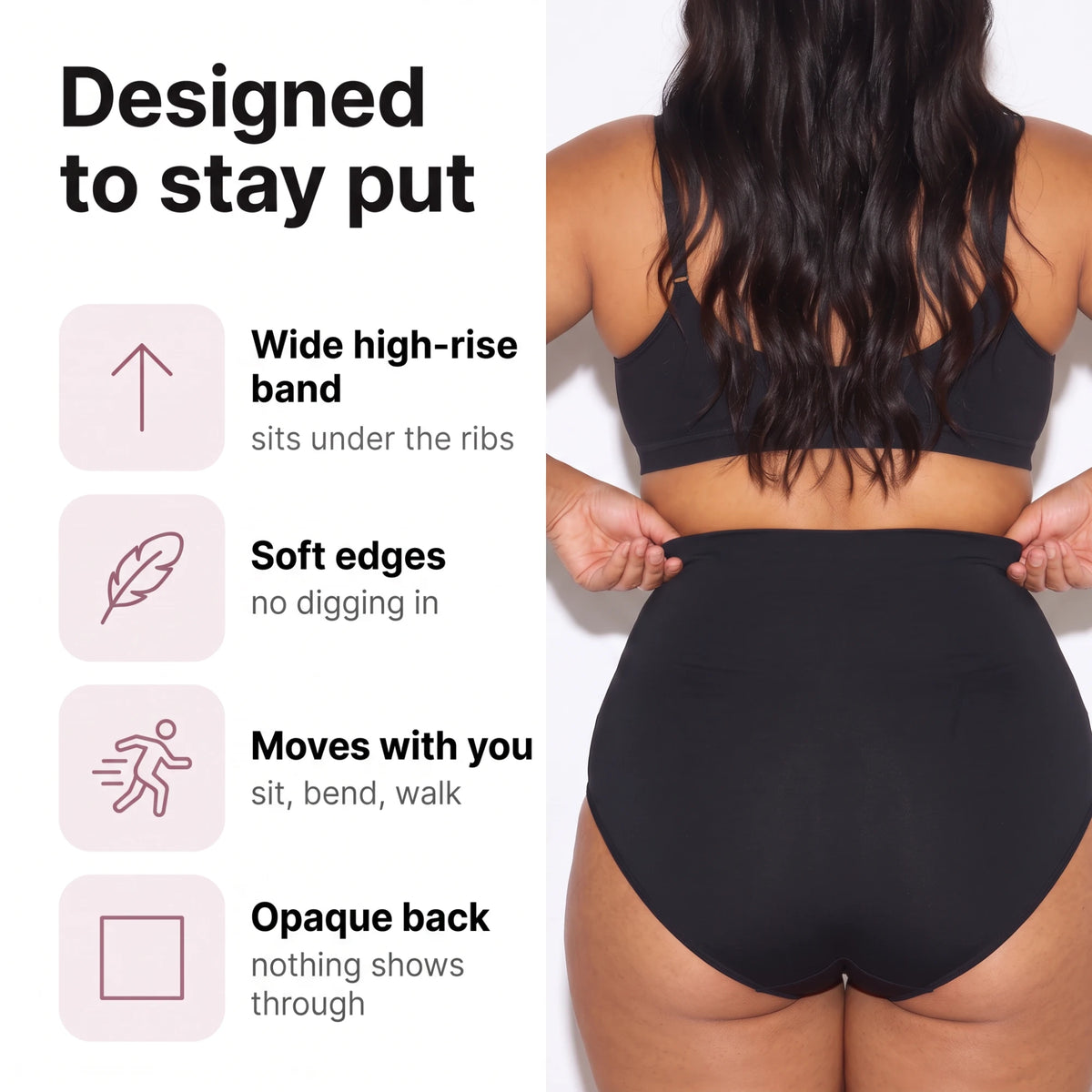Designed to stay put: wide high-rise band