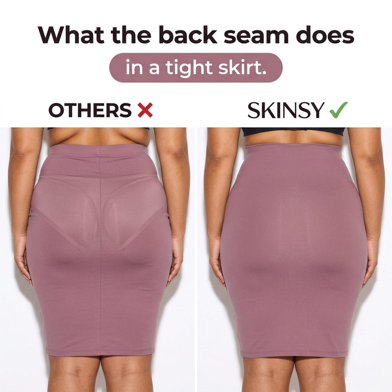No Seam Line in a Tight Skirt. Front, Side or Back